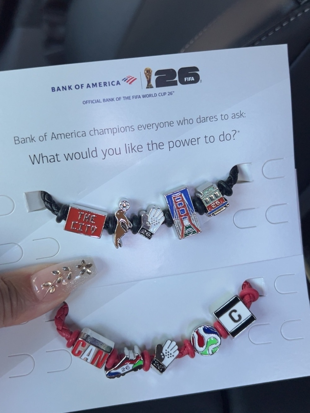 Bank of America FIFA 26 Soccer Charm Bracelet Set - San Francisco and Canada